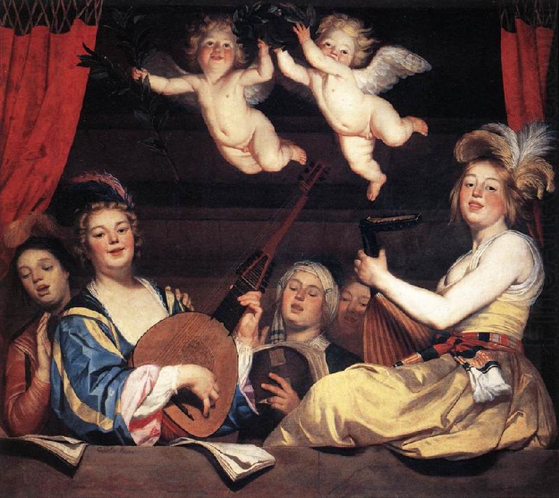 HONTHORST, Gerrit van Concert on a Balcony sg china oil painting image
